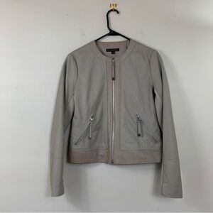 Via Spiga 100 Lamb Leather/ Polyester Jacket-Small